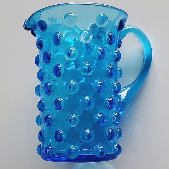 Vntg Blue Hobnail 5oz Pitcher - Picture 7 of 13